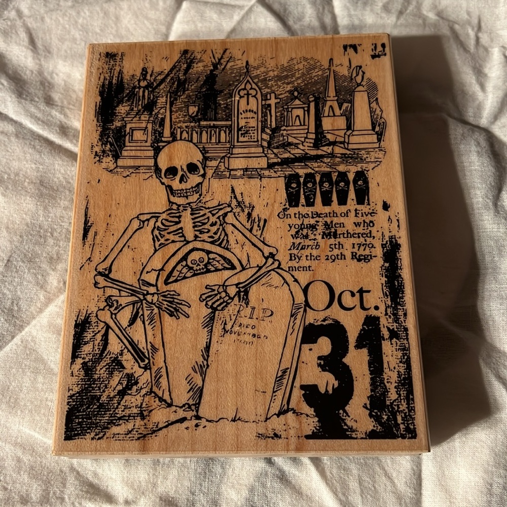 Halloween themed wooden rubber stamps - Picture 5 of 8